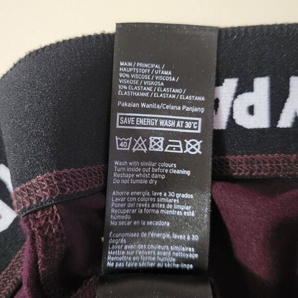 Ivy Park Burgundy Logo Branded Leggings - Picture 12 of 14